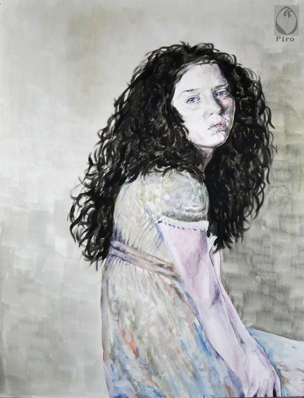 oil on paper - olio su carta di Piro